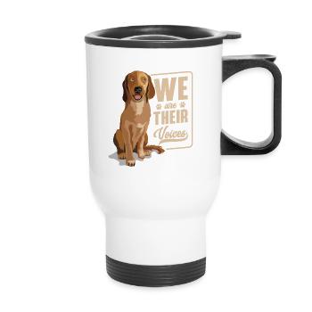 Animal Rights Activist Vegan Vegetarian Animal Lovers Animal - Thermal mug with handle - white - Front