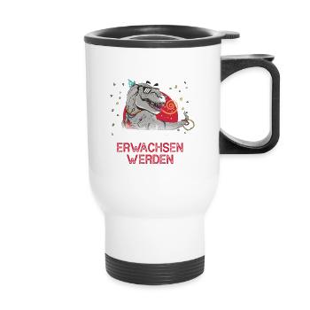 Endlich 20 Jetzt muss ich nur erwachsen werden - Thermobecher mit Tragegriff - Weiß - Vorne