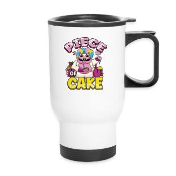 Piece Of Cake Delicious Cake Bakery - Thermobecher mit Tragegriff - Weiß - Vorne