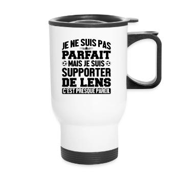 Je Suis Un Supporter De Lens Parfait - Tasse isotherme avec poignée - blanc - Devant