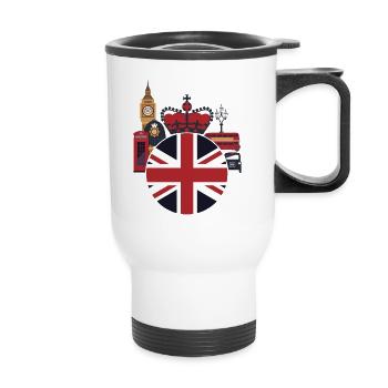 London - Thermobecher mit Tragegriff - Weiß - Vorne
