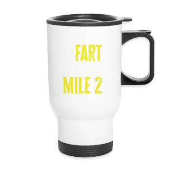 Jogger Runner Marathon Jogging Ski de fond - Tasse isotherme avec poignée - blanc - Devant