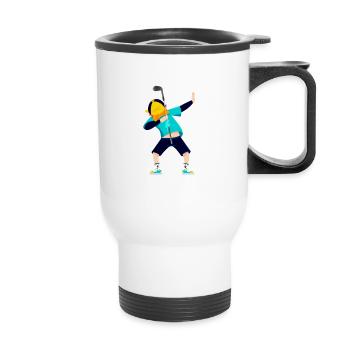 Dabbing Golf Player Golfer Golfing Fans Funny Dab - Thermobecher mit Tragegriff - Weiß - Vorne