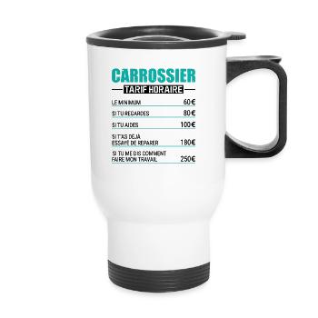 Tarif Horaire D'un Carrossier - Tasse isotherme avec poignée - blanc - Devant