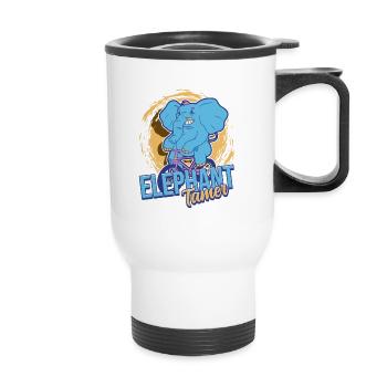 Circus Staff Elephant Tamer - Thermal mug with handle - white - Front