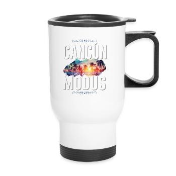 Cancun Mode - Thermal mug with handle - white - Front