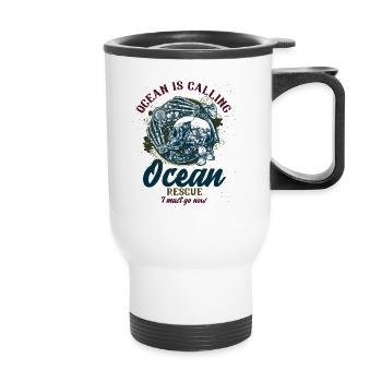 Appel océan - Tasse isotherme avec poignée - blanc - Devant