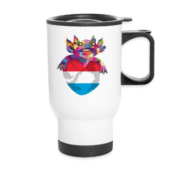 Luxembourg Flag Luxembourg flag Home - Thermal mug with handle - white - Front