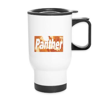 Panther Camouflage Cute Cat Lover T-Shirt Present - Thermal mug with handle - white - Front