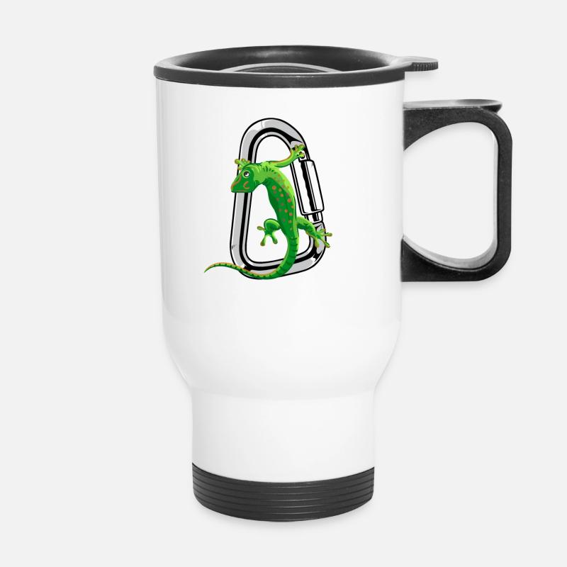 Climbing Climb On - Thermal mug with handle - white