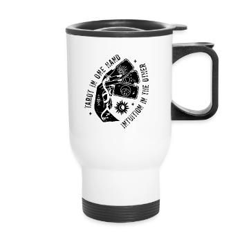 Divination Intuition Tarot Cartes Voyance - Tasse isotherme avec poignée - blanc - Devant