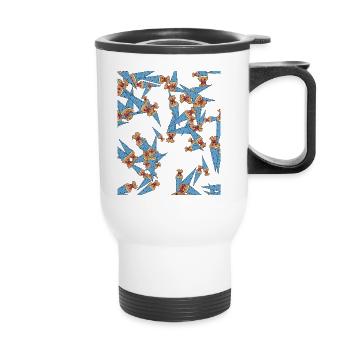 School bag - Thermal mug with handle - white - Front