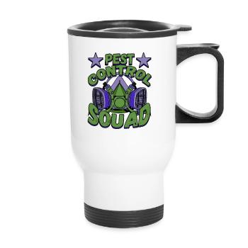 Pest Control Squad Design for a Bug Killer - Thermal mug with handle - white - Front