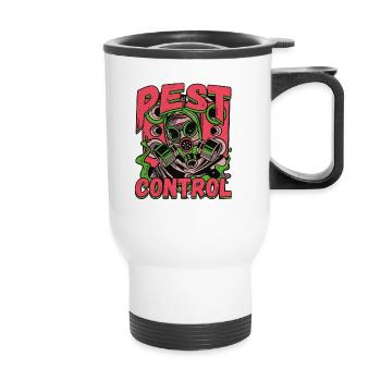 Pest Control Squad Design for a Bug Killer - Thermal mug with handle - white - Front