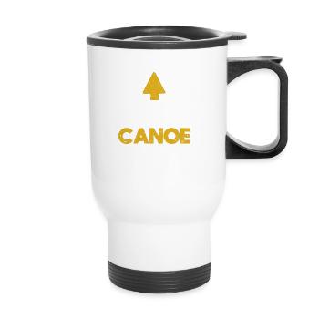 Depp Canoe Self-deprecating Arrow to the top Funny - Thermal mug with handle - white - Front