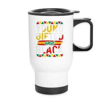 Black History Month Black History American - Thermobecher mit Tragegriff - Weiß - Vorne