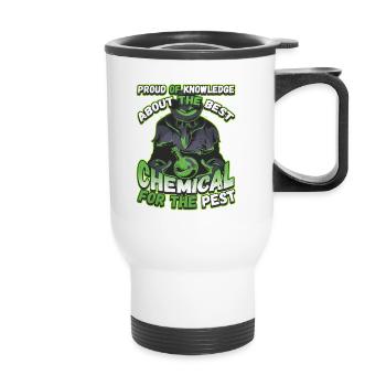 Connaissance du meilleur produit chimique pour le ravageur - Tasse isotherme avec poignée - blanc - Devant