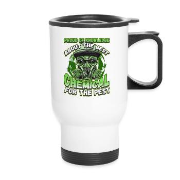 Connaissance du meilleur produit chimique pour le ravageur - Tasse isotherme avec poignée - blanc - Devant