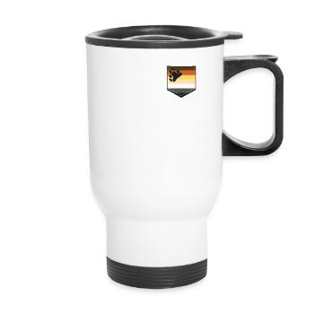 Bag With LGBTQ Bear Pride Flag - Thermal mug with handle - white - Front