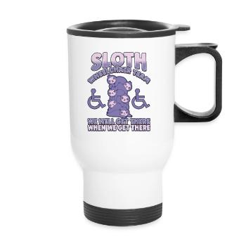 Conception de fauteuil roulant pour handicapés pour une amputation - Tasse isotherme avec poignée - blanc - Devant