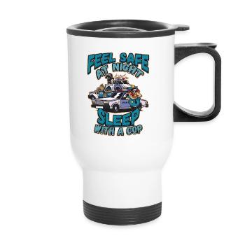 Law Enforcment Design for a Police Officer - Thermal mug with handle - white - Front