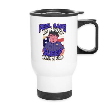Law Enforcment Design for a Police Officer - Thermal mug with handle - white - Front