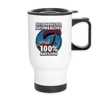 Conception de fauteuil roulant pour handicapés pour une amputation - Tasse isotherme avec poignée - blanc - Devant