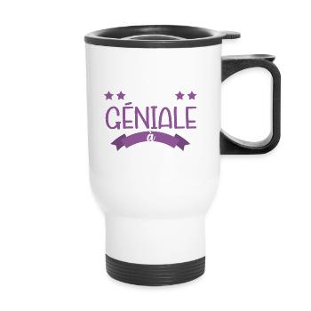 Toujours aussi géniale à 50ans cadeau anniversaire - Tasse isotherme avec poignée - blanc - Devant
