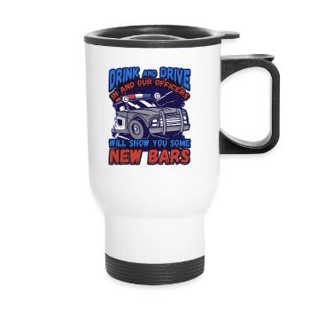 Law Enforcement Design for a Police Officer - Thermal mug with handle - white - Front