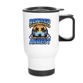 Law Enforcement Design for a Police Officer - Thermal mug with handle - white - Front