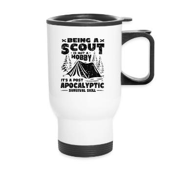 Est une compétence de survie post-apocalyptique Scouting - Tasse isotherme avec poignée - blanc - Devant