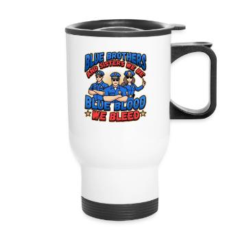 Law Enforcement Design for a Police Officer - Thermal mug with handle - white - Front