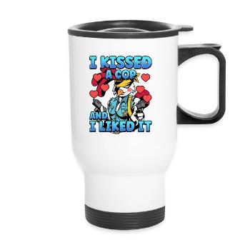 Law Enforcement Design for a Police Officer - Thermal mug with handle - white - Front