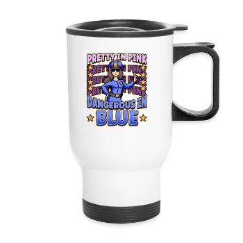 Law Enforcement Design for a Police Officer - Thermal mug with handle - white - Front