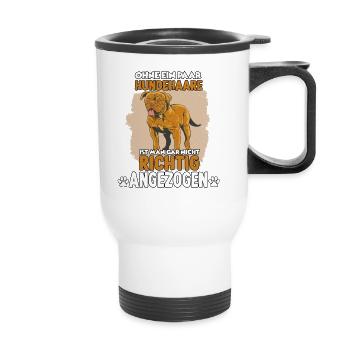 Cool dog owner motif Bordeaux Great Dane - Thermal mug with handle - white - Front