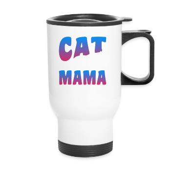 Journée du chat - Tasse isotherme avec poignée - blanc - Devant