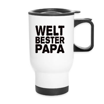 Weltbester Papa - Thermobecher mit Tragegriff - Weiß - Vorne