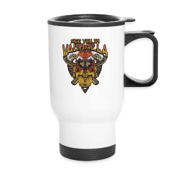 Norse Viking Mythology Design for Viking Warriors - Thermobecher mit Tragegriff - Weiß - Vorne