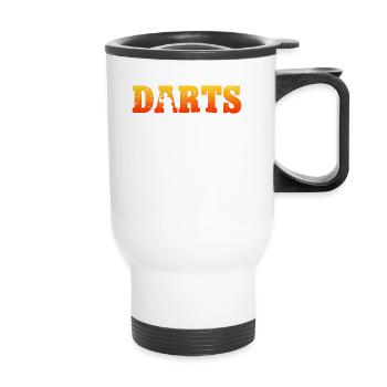 Joueurs de fléchettes - Tasse isotherme avec poignée - blanc - Devant