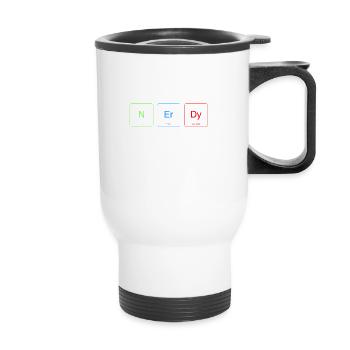Nerdy Periodic Table - Thermal mug with handle - white - Front