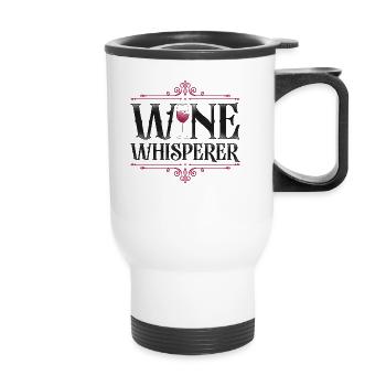 Sommelier Wine Drinking Tasting - Thermobecher mit Tragegriff - Weiß - Vorne