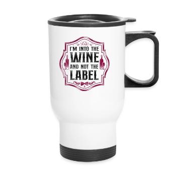 Sommelier Wine Drinking Tasting - Thermobecher mit Tragegriff - Weiß - Vorne