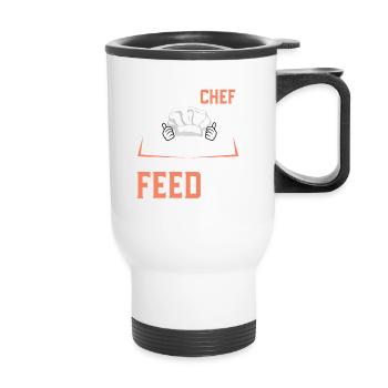 I'm A Chef I Can't Fix Stupid But I Can Feed It - Thermobecher mit Tragegriff - Weiß - Vorne