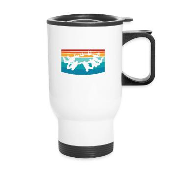 Bucket List Skydiving for Skydivers - Thermal mug with handle - white - Front
