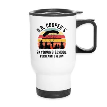 DB Coopers Skydiving School Portland Oregon - Thermal mug with handle - white - Front