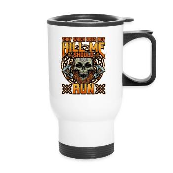 Conception de la mythologie viking nordique pour les guerriers vikings - Tasse isotherme avec poignée - blanc - Devant