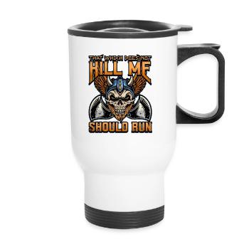 Conception de la mythologie viking nordique pour les guerriers vikings - Tasse isotherme avec poignée - blanc - Devant
