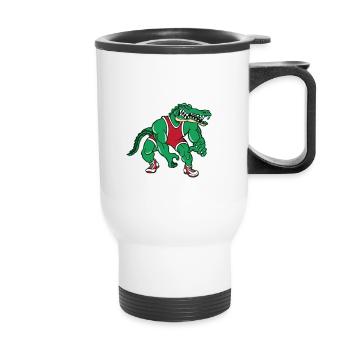 Crocodile Alligator Wrestling Reptile Cadeau - Tasse isotherme avec poignée - blanc - Devant