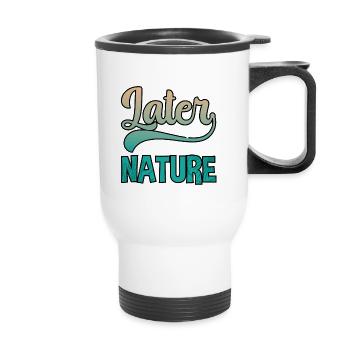Marine Science Design for an Ocean Student - Thermal mug with handle - white - Front