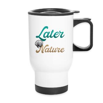 Marine Science Design for an Ocean Student - Thermal mug with handle - white - Front